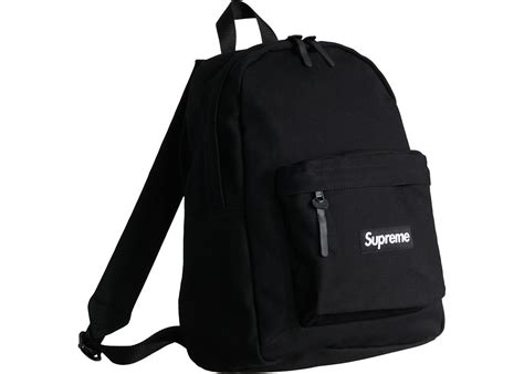 supreme canvas backpack black.